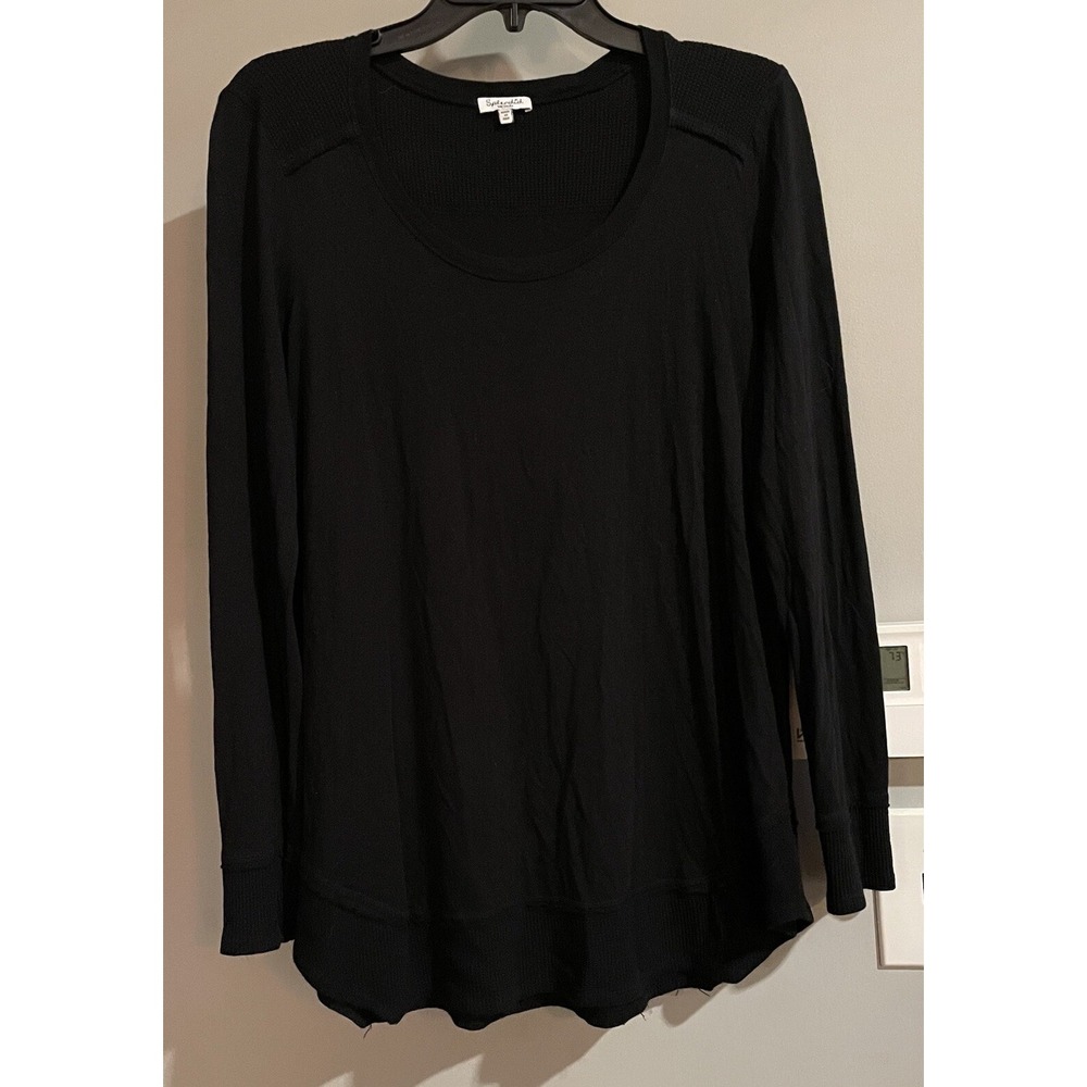 Splendid Top Tunic Long Sleeve Pullover Top Supima Cotton Blend Womens Medium